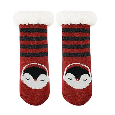 Winter Penguin Slipper Socks