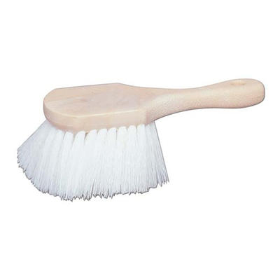 Lavex 8 White Nylon Floating Utility / Pot Scrub Brush