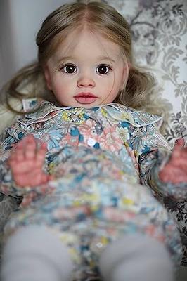 Zero Pam Lifelike Newborn Baby Doll Soft Silicone Realistic 19Inch Reborn  Baby Doll Soft Weighted Body with Headwear Reborn Toddler Doll Handmade  with