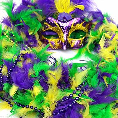 GiftExpress 2-Pack 6' Mardi Gras Boa, Medium Weight Chandelle Feather Boa  Hollywood Style Costume Accessory Vivid Solid Color - Yahoo Shopping