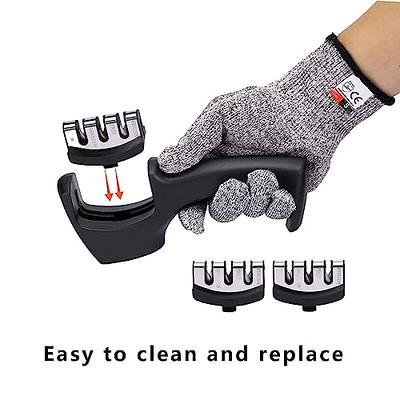  4-in-1 Knife Sharpener Kit with Cut-Resistant Glove, 3
