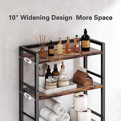 AmazerBath Over The Toilet Storage Shelf, 3-Tier Bathroom Organizer Rack,  Rustic Brown