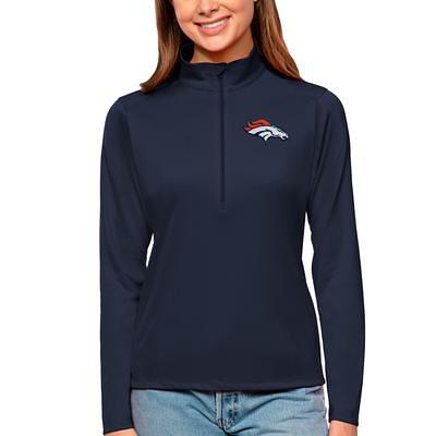 Women's Denver Broncos Profile Gray Plus Size Sherpa Quarter-Zip Jacket