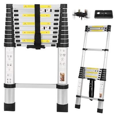 10.5 Ft Stainless Steel Telescoping Ladder Telescopic Extension