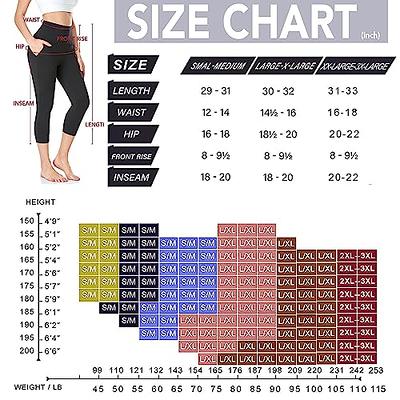 NEW YOUNG NEW YOUNg 3 Pack Leggings with Pockets for Women,High Waisted  Tummy control Workout Yoga Pants (3 Pack capri-BlackBlackB