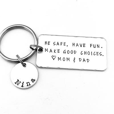 LQRI Drive Safe Keychain Drive Careful Be Safe Know You are Loved Keychain  New Driver Gift Teen Girl Sweet 16 Gift (Silver) - Yahoo Shopping