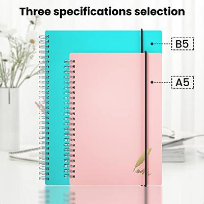 Yiozojio Spiral Notebooks - 3 Pack B5 Lined Journal Notebook 100 Sheets/200  Pages 8mm Wide Ruled,Gift Journal for Study and Notes 7.6 x 10 inches  (Blue,Pink,black) - Yahoo Shopping