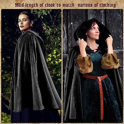 Medieval Women Hooded Cape Viking Gothic Ladies Cape Halloween Cosplay Cloak