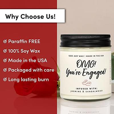 Wax & Wit Engagement Gift for Couples, Cute Bridal Shower Gifts for Bride,  Engaged Bride to be Gifts for Her, Newly Engaged Wedding Gifts - 9oz Jar  Candle 