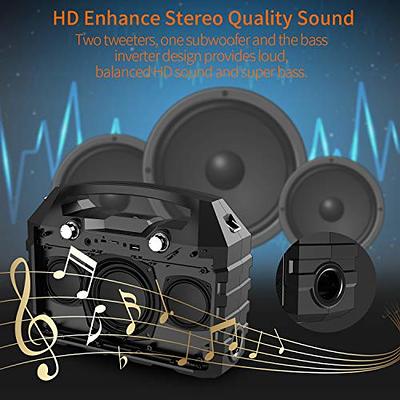 MusyVocay Karaoke Machine for Kids Adults, Portable Bluetooth Speaker with  2 UHF Wireless Microphone, PA System with Remote Control, LED Lights for