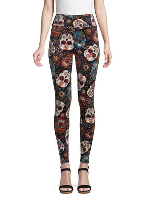 No Boundaries Juniors' Halloween Velour Leggings 