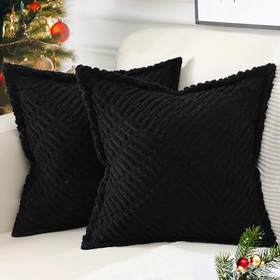 MIULEE 18 x 18 Outdoor Pillow Inserts - Set of 2 Premium Water Resistant  Throw Pillows Shredded Memory Foam Cooling Filler - Square Decorative Couch