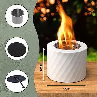 Fireflame Tabletop Fire Pit Bowl - Portable Concrete Mini Personal