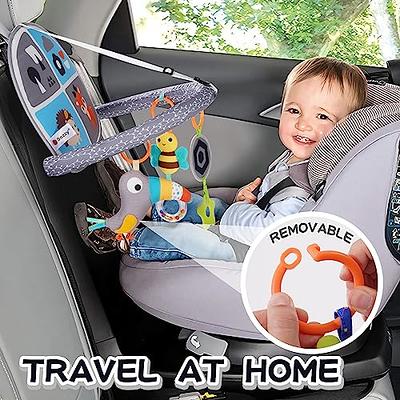 Car Seat Toys for Babies 0-6 Months, Rear facing Car Seat Arch toy with  Music