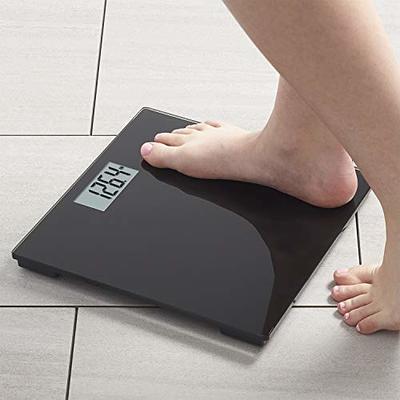 InstaTrack black Large Display Digital Bathroom Scale with Step-On