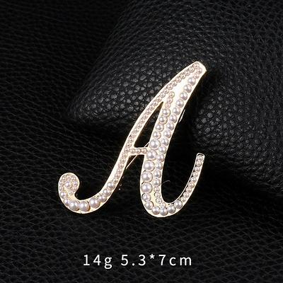 Letter Brooch Pins Initial Colorful Rhinestone Resin Brooch for Women Crafts  Breastpin Gold M - Yahoo Shopping
