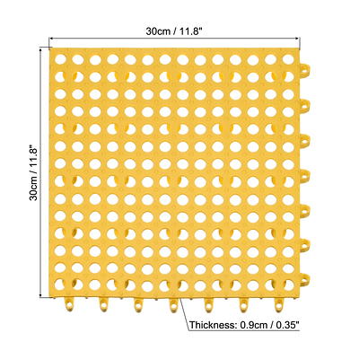 Unique Bargains Interlocking Cushion Pvc Non-slip Drain Floor