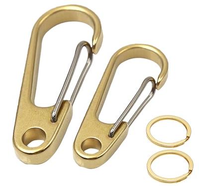 6 Pcs Carabiner Clip Spring Snap Hook - 304 Stainless Steel Quick