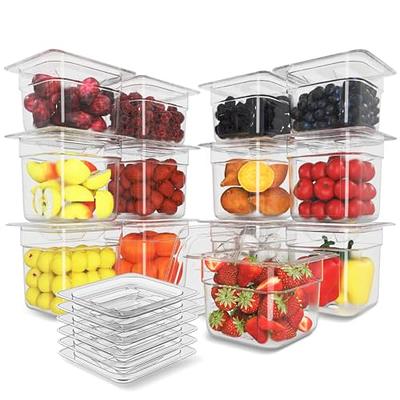 6 Pack 2.3 Oz. Plastic Food Storage Containers With Airtight Lids