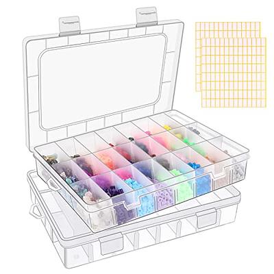 36 Grids Clear Organizer Box,Bead Organizer Container for Earrings