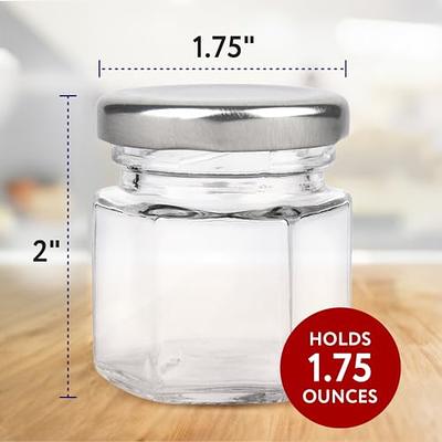 IMPRESA [15 Pack] Large 4oz Magnetic Spice Jars - Glass