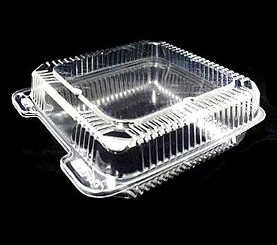 Disposable Plastic To Go Containers with Clear Lids (25 Pack) Fancy Hinged  Top Square Clamshell Food Boxes for Take Out, Home Party Togo Clam Shell