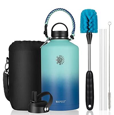 ZAKVOP 64 oz Insulated Water Bottle with Straws&3 Lids, Half Gallon Water  Bottle Stainless Steel Double Walled, Big Water Jug with Paracord Handle,  Large Metal Water Bottle for Gym - Yahoo Shopping