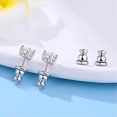 Earrings Backs for Droopy Ears Lifters 18k Flat Locking Earing