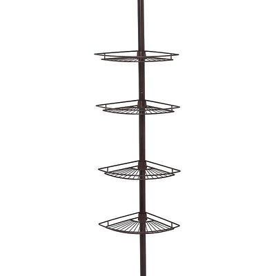 Zenna Home 4-Tier Tension Pole Shower Organizer, Brown - Yahoo Shopping