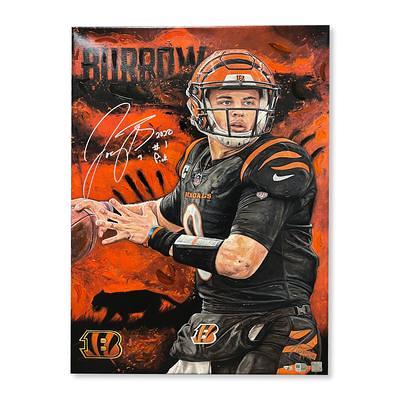 Peyton Manning Denver Broncos x Indianapolis Colts Stretched 30 x 40  Embellished Orange Giclee Canvas by