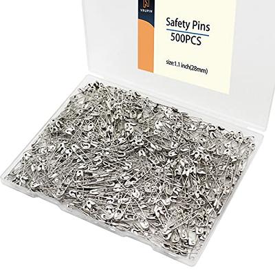 Small Safety Pins,19mm Mini Safety Pins for Clothes,Light Blue Safety Pin  Rust Resistant Nickel Plated Steel Set for Crafting,Sewing,Rimming  Fastening