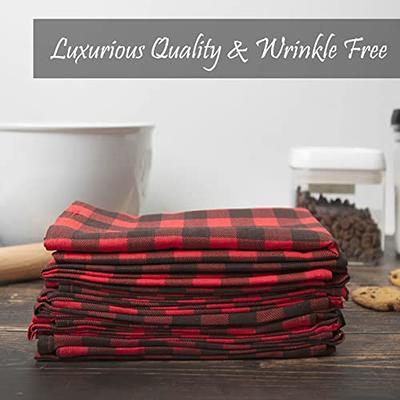 Kitchen Cloth Buffalo Plaid Red Black Christmas Napkins 12 Pack 18X18  Inches 100% Cotton Fabric Table Linen Napkins, Washable Reusable Napkins  for Holiday Christmas Party Table Setting Decor by PERLLI - Yahoo Shopping