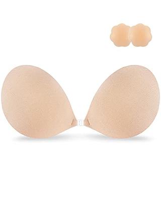 Niidor Adhesive Bra Strapless Sticky Invisible Push up Silicone Bra for  Backless Dress with Nipple Covers Nude(C Cup) - Yahoo Shopping