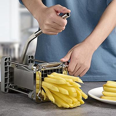 Commerical French Fry Cutter Potato Vegetable Slicer French Fries Cutter+2xBlade