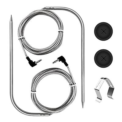 2-Pack Replacement Meat Probe for Traeger Pellet Grill, Comes with Probe  Grommet and Temperature Probe Clip 