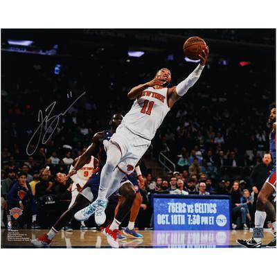 Walt Frazier New York Knicks Autographed 16 x 20 Dribbling in Blue Photograph