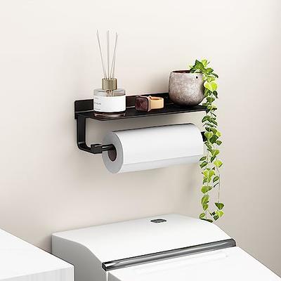 Hanging Paper Towel Holder Under Cabinet, Black Paper Towel Holder Wall  Mount, Adhesive/Drilling Paper Towel Rack for Kitchen Towel Rolls Bathroom  Wall, Black Toilet Paper Holder Stainless Steel - Yahoo Shopping