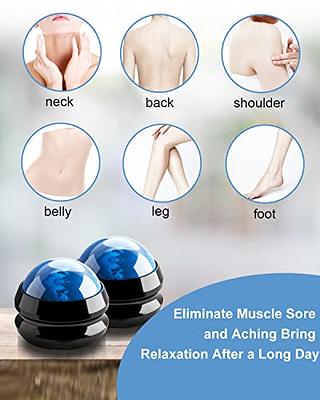 roller ball self-massage tool for neck