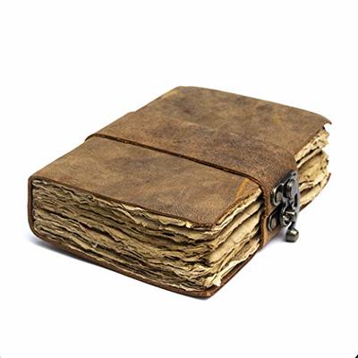 Leather Bound Journal - A5 Handmade Antique Deckle Edge Paper