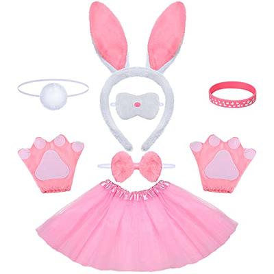 Mumufy 7 Pcs Easter Bunny Costume, Kids Bunny Costume Accessories