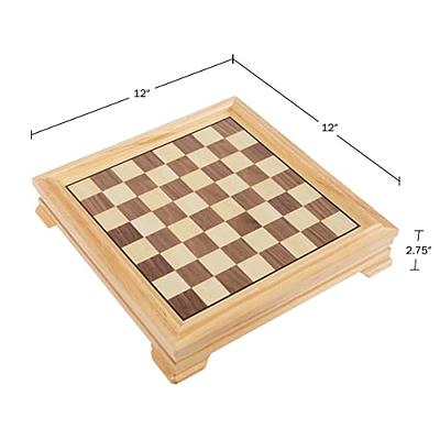 Hey! Play! Wooden Chess and Backgammon Table Set W350028 - The Home Depot