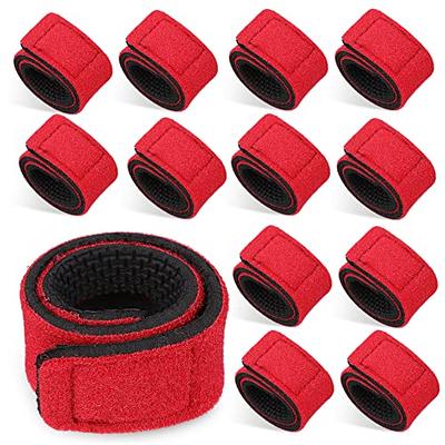 10Pcs Reusable Fishing Rod Belt Fishing Ties Elastic Fishing Rod Holders Rod  Strap for Fly Rods Fishing Rod Storage and Carrying Red 