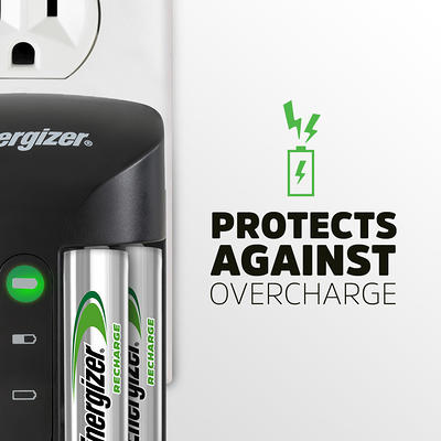 Energizer Rechargeable AA and AAA Battery Charger (Recharge Value) with 4  AA NiMH Rechargeable Batteries