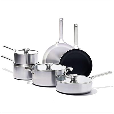 Farberware Classic Stainless Steel Cookware Pots and Pans Set,  15-Piece,50049,Silver