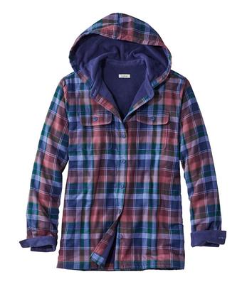 Women's Fleece-Lined Flannel Hoodie, Plaid