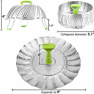 Steamer Basket Stainless Steel Vegetable Steamer for Cooking Basket Folding  Steamer Insert for Veggie Fish Seafood Boiled Cooking - Adjustable  Expandable to fit Various Size Pot (5.1' to 9') - Yahoo Shopping