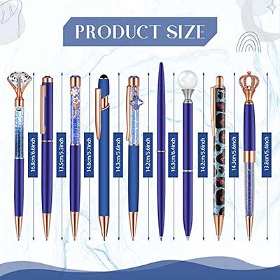 Yeaqee 9 Pcs Ballpoint Pens Set Metal Crystal Diamond Pen Motivational  Sparkle Pen for Journal Black Ink Pretty Cute Kawaii Pens Christmas Gifts  for