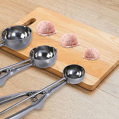 Cookie Scoop Set 3 PCS,With Trigger(S+L+M)Size Stainless Steel Ice
