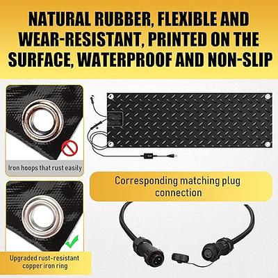 Snow Melting Mat, 10 x 30 inch, Heated Outdoor Mats for Winter Walkway,  No-Slip Rubber w/Power Cord