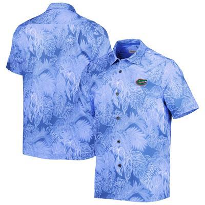 Men's Tommy Bahama Royal Los Angeles Rams Big & Tall Coast Luminescent Fronds Camp IslandZone Button-Up Shirt